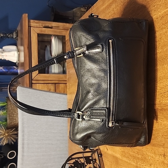Coach Handbags - COACH East West Satchel Hand Bag Black Leather EUC